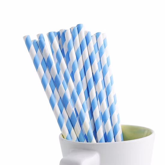 Party Disposable Biodegradable Christmas Cap Paper Straw